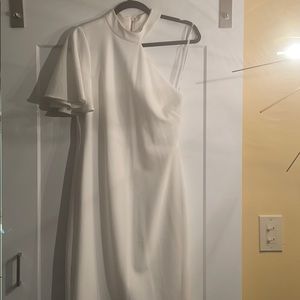 White one sleeve dress, never worn